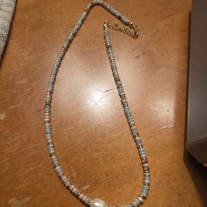 Elegant Beaded Necklace with Pearl Accent